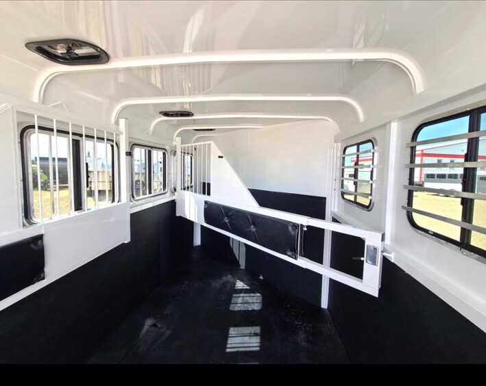 Front interior and escape door area of the actual trailer