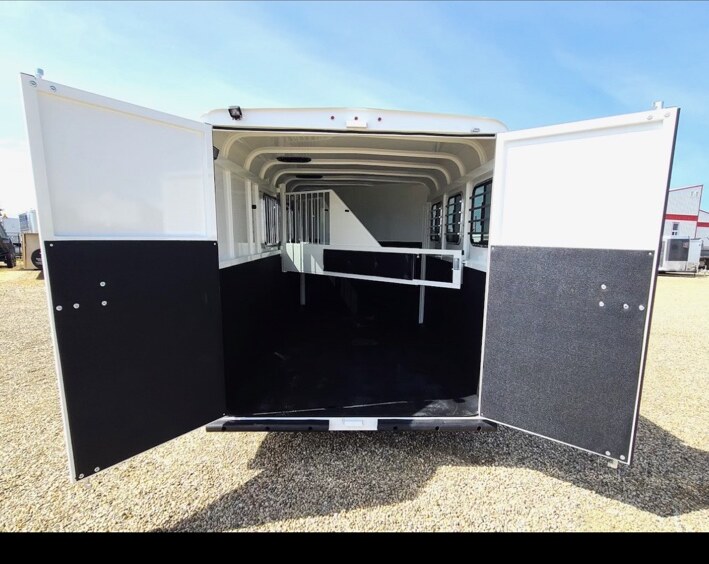 Rear doors open showing the actual trailer interior